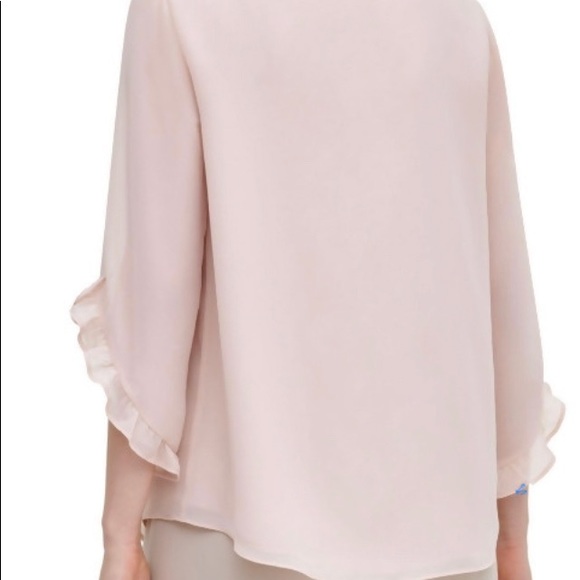 CALVIN KLEIN Womens Bell Sleeve Casual Top (M) - Picture 2 of 5